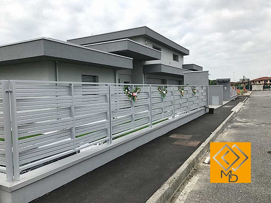 Recinzione in alluminio realizzata a Brescia da MD Alluminio